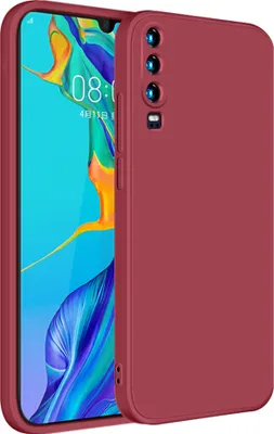 Produktbild von Huawei P30 Hülle, LaimTop Slim Liquid Silikon Gel Gummi Schutzhülle für Huawei P30 Rot