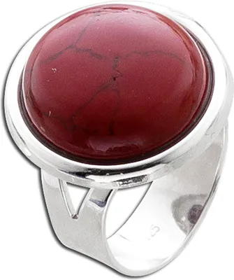 Produktbild von Ring Silber 925 synthetische rote Koralle 19