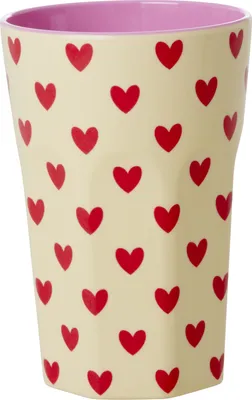 Immagine prodotto di Tazza in melamina Rice con stampa cuore grande Beige