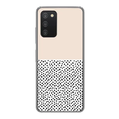Produktbild von MuchoWow® Handyhülle Schutzhülle Hülle für Samsung galaxy a73 Polka dots - Weiß - Schwarz Silikon Softcase Handy Hülle - Handyhülle