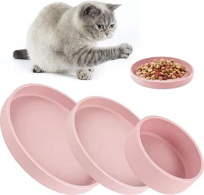 Productafbeelding van Famanu voerbakken voor katten - Verhoogde, antislip roestvrijstalen bakken