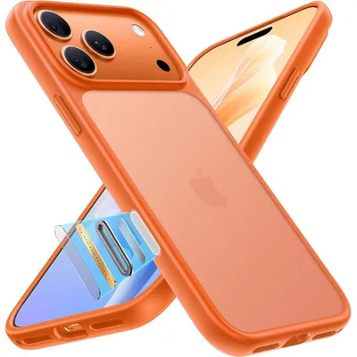 Produktbild von Schutzhülle für iPhone 17 Pro Max Matt Transluzent Orange Militärschutz Stoßfest Kratzfest