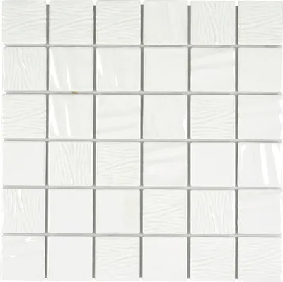 Produktbild von Keramikmosaik CG KN5 Quadrat Kanran 29,5x29,5 cm white plain