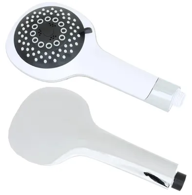 Obrázek produktu pro Ruční sprchová hlavice, nastavitelná s 5 druhy proudu vody pro dokonalý pocit pohody, ABS černá a bílá, s připojením 1/2''