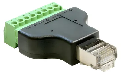 Produktbild von Delock - Netzwerkadapter - 8-polige Anschlussleiste (W) zu RJ-45 (M)