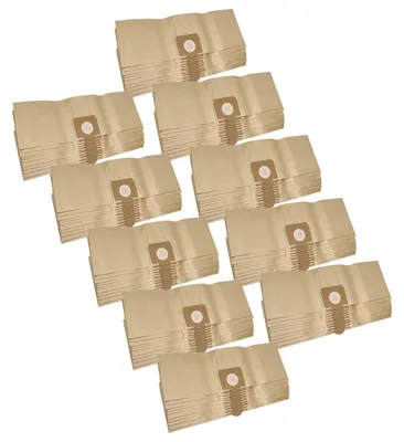Produktbild von vhbw 100x Staubbeutel kompatibel mit Darel XWDA 150 (R), XWDA 150 Staubsauger - 20 l Füllvolumen 34cm x 23,7cm braun