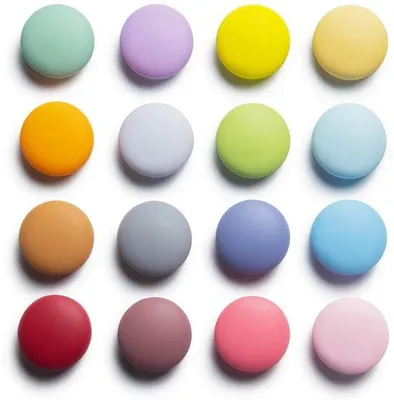 Produktbild von Bunte Kühlschrankmagneten, 16 Farben, stark, dekorativ, 16 Stück