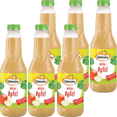 Produktbild von Valensina Milder Apfel mild trüb mit Acerola VPE (6x1 Liter Pet DPG)