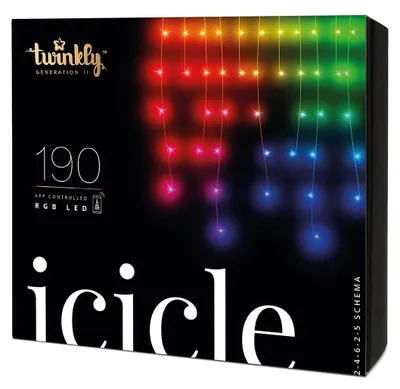 LED-Kaskadenbeleuchtung 190 RGB, Smart, IP44, 5,5 m, App-Steuerung