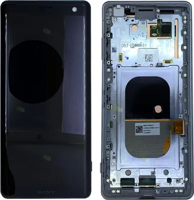 Produktbild von Sony Display LCD mit Rahmen für 1315-5027 Xperia XZ3 Reparatur Weiß Silber Neu