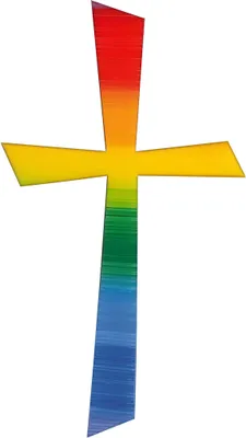 Produktbild von KNORR PRANDELL 218306570 Wachskreuz 105 x 57 mm regenbogen