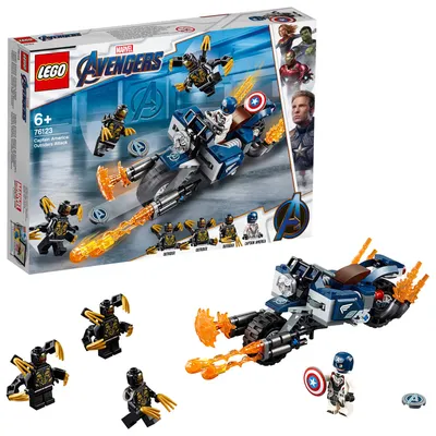 Produktbild von LEGO® Marvel Super Heroes™ Captain America: Outrider-Attacke, 76123