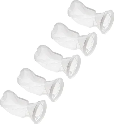 Produktbild von vhbw 5x Universal Filtersocke für Aquarien, Pools, Skimmer - Filterbeutel, Polyester, 18 x 21,5 cm, 150 Mikrometer Weiß