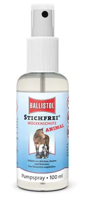 Produktbild von Ballistol ® Stichfrei ® Animal 26833 Mückenschutz Zecken Pferdebremsen Milben, 100 ml