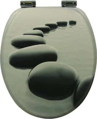 Productafbeelding van Famanu toiletbril - Softclose-mechanisme - Toiletbril met print - Stepstone toiletbril
