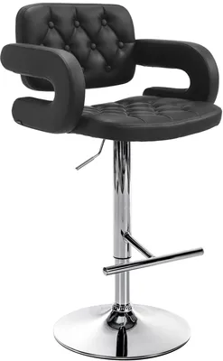 Produktbild von CLP Barhocker Dublin Kunstleder höhenverstellbar und drehbar schwarz Gestell Farbe chrom