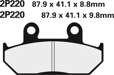 Immagine prodotto di Pastiglie freno semi-metalliche NISSIN Street - 2P-220NS