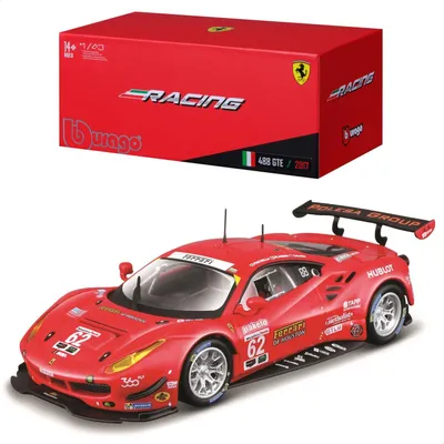 Ferrari 488 GTE '17 Modellauto 1:43, rot #62, 12 cm