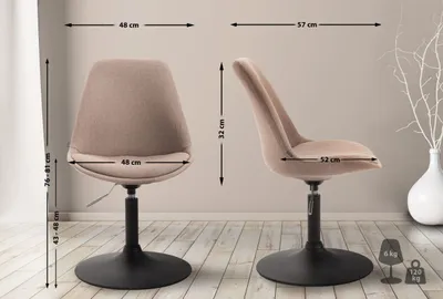 Produktbild von Stuhl Maverick B Stoff taupe
