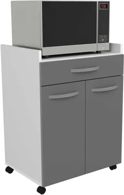Immagine prodotto di carrello da 60 cm - 1 cassetto e 1 anta - 60 x 44 x 81 cm - colore grigio lucido