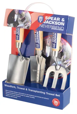 Imagen del producto de Conjunto de regalo de acero inoxidable "Neverbend" de Spear & Jackson, modelo 3056GS, de 3 piezas