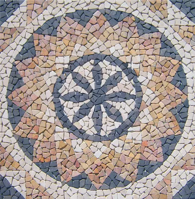 Produktbild von Mosaikfliesen RO-004 Marmor Rosone Naturstein Fliesen Lager Verkauf Stein-Mosaik Herne NRW