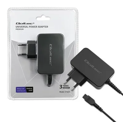 Obrázok produktu pre Napájací adaptér/invertor Qoltec 51025 Indoor Black