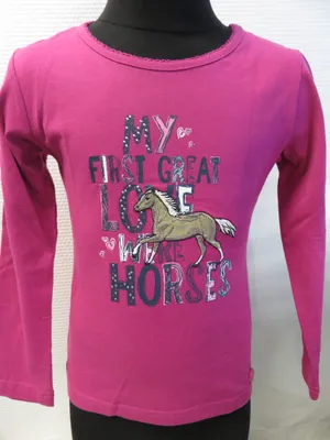 Produktbild von Salt & Pepper  Mädchen Langarmshirt Gr. 104/110 Pferdemotiv