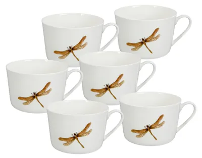 Immagine prodotto di Set di 6 tazze - tazza in porcellana "Grande Libellula" da 300 ml - marca inspire