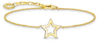 Produktbild von Thomas Sabo Armband Damen Stern-Anhänger Vergoldet A2162-413-39-L19V
