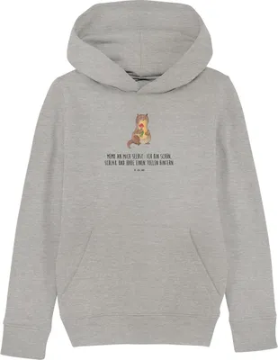 Produktbild von Mr. & Mrs. Panda Kinderpullover Otter Blumenstrauß 5-6 Jahre (110/116) - Heather Grey - Geschenk, Seeotter, Selbstliebe, Süß, Hoody, Hoodie, Sweatshirt, Positiv, Pullover