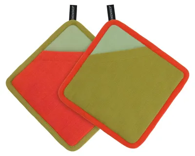 Topflappen-Set aus Baumwolle, 2 Stück, 18,5 x 18,5 cm