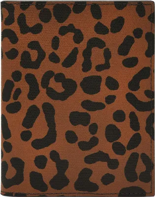 Image de FOSSIL étui pour carte d'identité Gift Passport Case Leopard Print brun