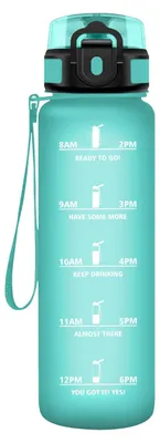 Produktbild von Wasserflasche mit Filter - Wiederverwendbare Flasche mit Zeitmarkierungen