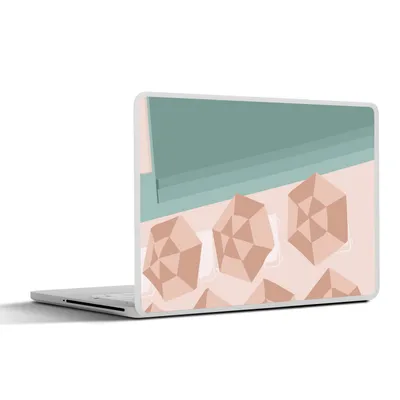 Produktbild von MuchoWow® Laptop Aufkleber Sticker Cover Sommer - Sonnenschirme - Strand - Meer 32.5x23.5 cm - Sticker für Laptop - Selbstklebend