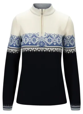 Produktbild von DALE OF NORWAY Moritz Damen Pullover aus Merino Wolle blau S