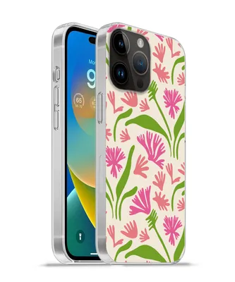 Produktbild von MuchoWow® Handyhülle Schutzhülle Hülle für Apple iPhone 14 Pro - Softcase Blume - Muster - Blatt Silikon Softcase Handy Hülle - Umschlag
