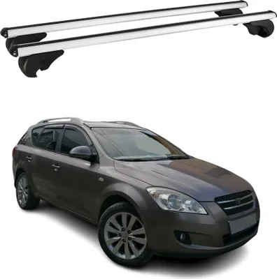 Image de Barres de toit Transversales pour Kia Ceed Break 2007-2012 Aluminium Argent