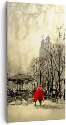 Produktbild von Bild auf Leinwand - Leinwandbild - Stadt Frau Geliebte - 65x120cm - Wand Bild - Wanddeko - Leinwanddruck - Bilder - Kunstdruck - Wanddekoration - Leinwand bilder - Wandkunst - PA65x120-3190