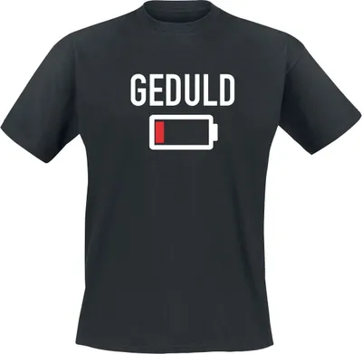 Produktbild von Sprüche T-Shirt Herren Geduld schwarz Funartikel, Sprüche 100% Baumwolle M