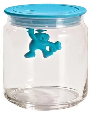 Produktbild von Alessi "Gianni" Glass Box, Blue Lid (Art.-Nr. AMDR04 AZ, EAN 8003299922413)