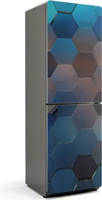 Obrázek produktu pro 3D mozaika ve tvaru šestiúhelníku - Magnetický kryt lednice - Magnetická dekorace do kuchyně - Magnetická dekorace na lednici - Samolepicí magnetická tabule - Magnetická fólie na dveře lednice - 60x190 cm