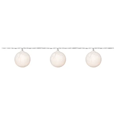 Immagine prodotto di Best Season Catena a sfere LED "Alba" 6 LED smerigliati bianco caldo, circa 100 cm Ø, batteria, timer, 726-88