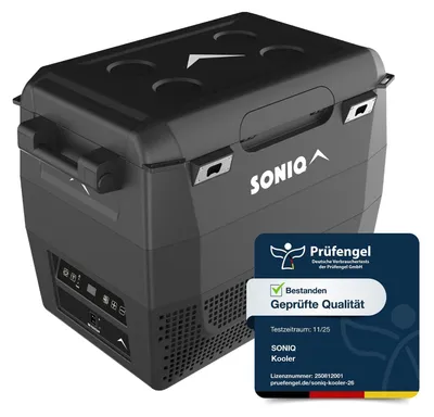 Productafbeelding van Compressorkoelbox, 12/24 V, vriesbox tot -20 graden, 36 liter met afneembare handgrepen