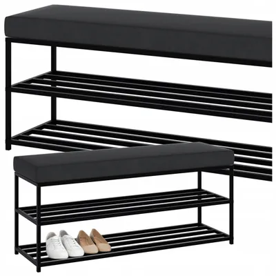 Produktbild von SCHUHREGAL MIT ABLAGEN 100 x 30 x 46 cm – LOFT-SITZPUFF FÜR DEN FLUR