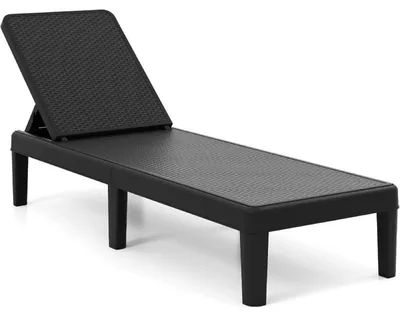 Zdjęcie produktu dla Leżak ogrodowy 11525BN-NP, regulowany, 188 x 57 x 84 cm, kolor: czarny