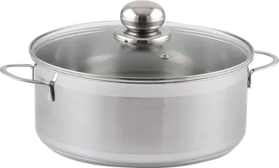 Zdjęcie produktu dla Brytfanna miejska ze szklaną pokrywą, stal nierdzewna, ø: 200 mm