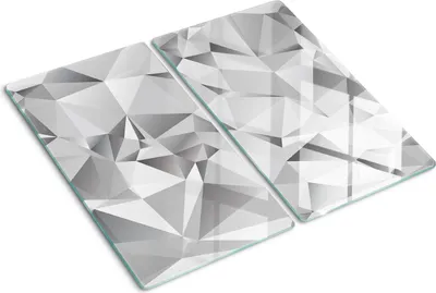 Obrázek produktu pro Kryt varné desky – Kryt na indukční desku – Ochranná skleněná deska – 2x30x52 cm– Skleněné ochranné desky na sporák –Tvrzené sklo –3D