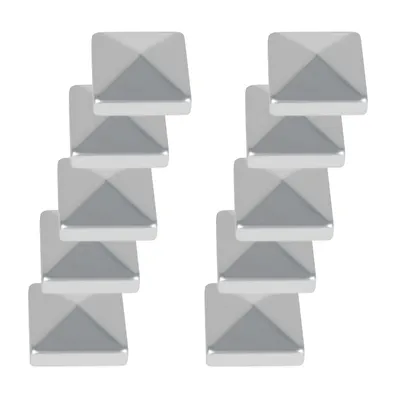 Produktbild von 10x Pfostenkappe Pyramide Abdeckkappe für Pfosten 71x71mm Silber