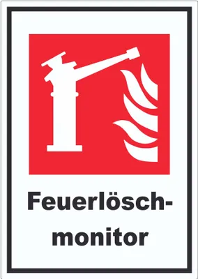 Produktbild von Feuerlöschmonitor Aufkleber A4 (210x297mm)